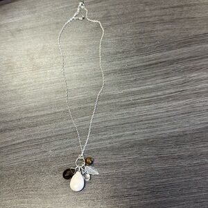 Sterling silver necklace with charms